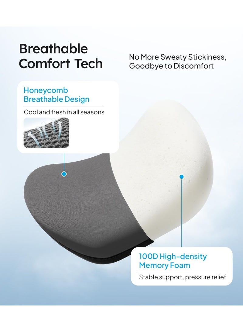 Car Neck Pillow Set – Soft Headrest Support with Adjustable Strap, Odorless Memory Foam, Removable Cover, Comfortable Fit for All Vehicles (2 Pack) - Image 4